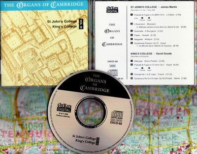 ORGANS of CAMBRIDGE   CD m. JAMES MARTIN / DAVID GOODE ( ST JOHN S / KING S COLL