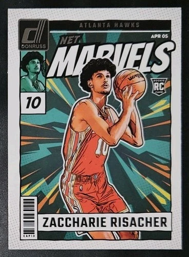 Zaccharie Risacher 2024-25 Panini Donruss NET MARVELS Rookie Insert Card (no.14)