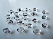 Natural White Topaz Oval Faceted Cut 3x5mm to 12x16mm Loose Gemstone