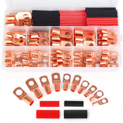 Copper Wire Lugs Terminal Connectors Used On AWG12 10 8 6 4 2 Cable Heat