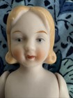 Antique 4.5" ALL BISQUE Miniature YOUNG GIRL Doll CUSTOM OUTFIT — photo 6