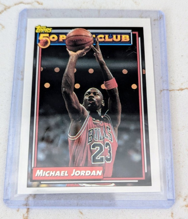 1992-93 Topps Michael Jordan #205 50 Point Club Chicago Bulls UNC Be Like Mike