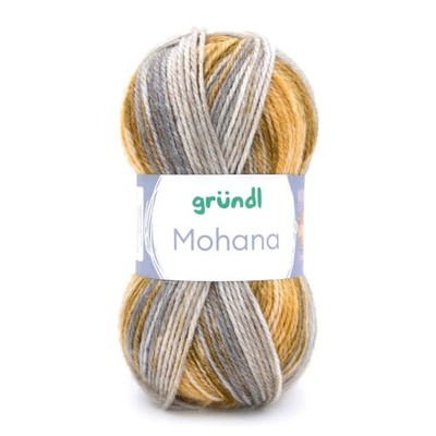 Gründl Wolle Mohana 100 g hellgrau-quitte-oliv  Wolle