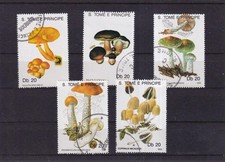 SA39c Sao Tome and Principe 1990 Mushrooms used stamps.