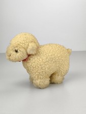 Vintage Stofftier Schaf / Widder – 80er–90er Jahre – Alte Plüschspielzeug