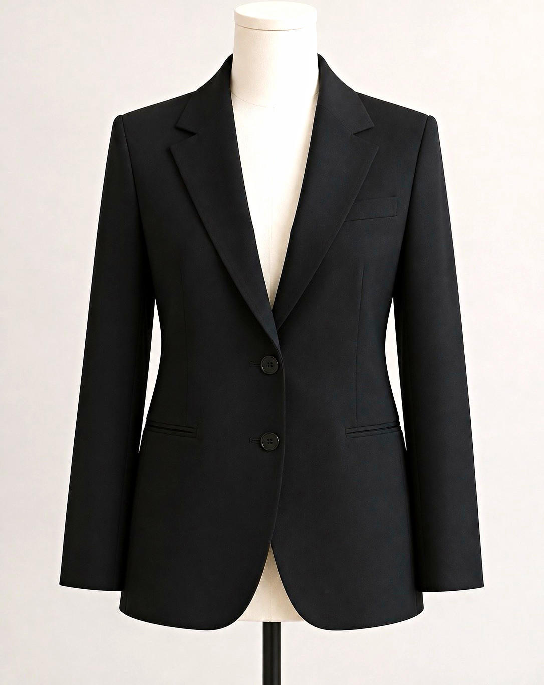 LOFT Women's Black Lined One-Button Blazer Jacket Size 4 Long Sleeve Pockets