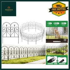 Decorative Garden Fence Panels 81cm H x 61cm W 5 Panels, Total 3m,Rustproof M...