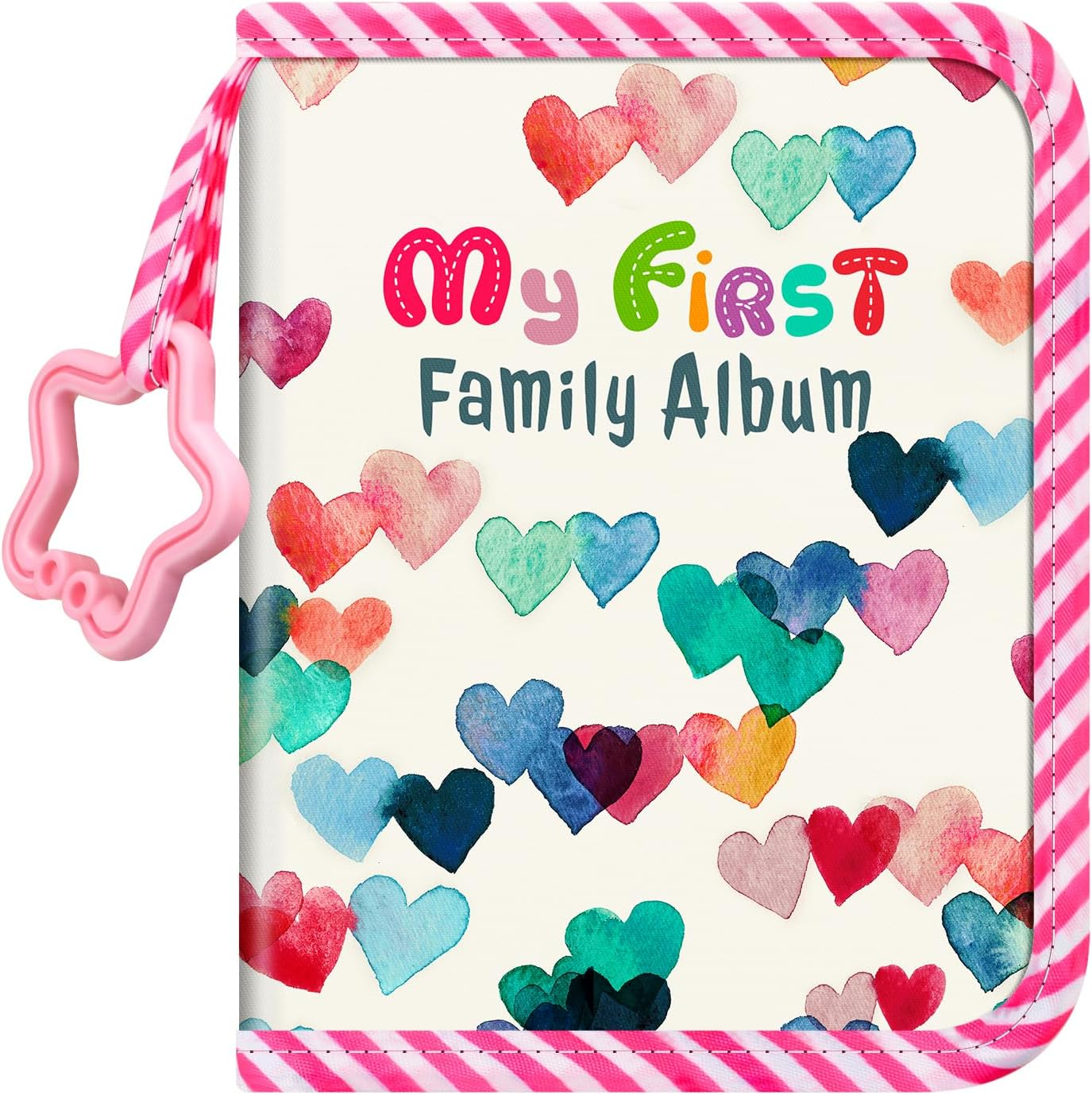 Baby Photo Album 4X6 Inch, 18 Photos My First Family Album Book with Soft Cloth