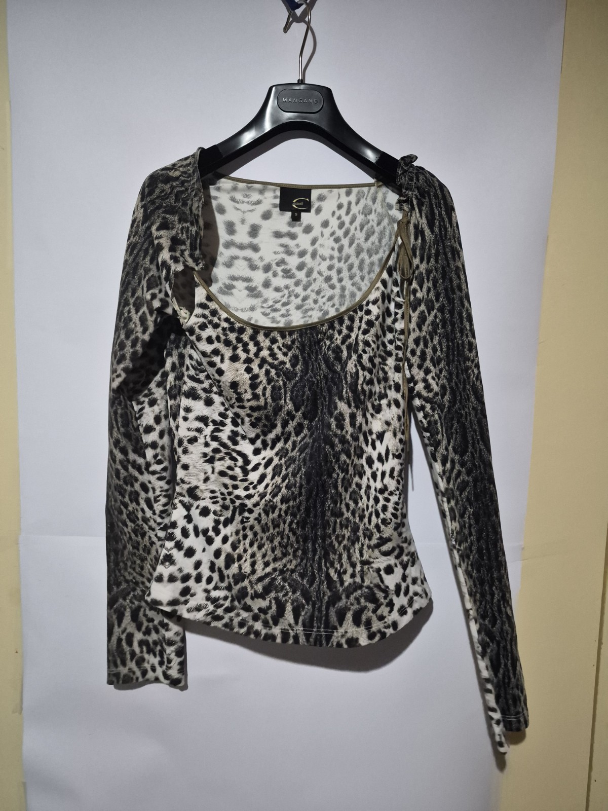 Maglia Archivio Just Cavalli 2005 ITR – Animalier Silk Trim & Cut-out - Taglia S