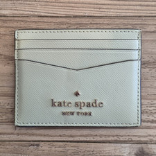 Kate Spade New York Card Wallet Cardholder Credit Card Logo Green Women