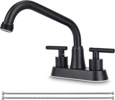 Utility Laundry Sink Faucet with 3/4" NPT Thread, 2 Lever Handles