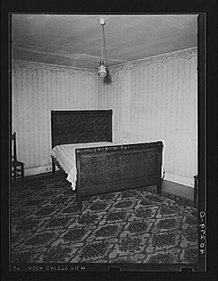 Lancaster County PA 1938 Enos Royer Farmhouse Bedroom Bed Royer Farm Security