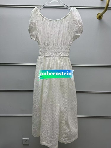 Nuevo Vestido Francés Calado Bordado Cordón Correa Manga Burbuja Cintura Alta - Imagen 8 de 23