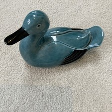 Poole Pottery Mallard Duck Blue Teal & Black Glaze