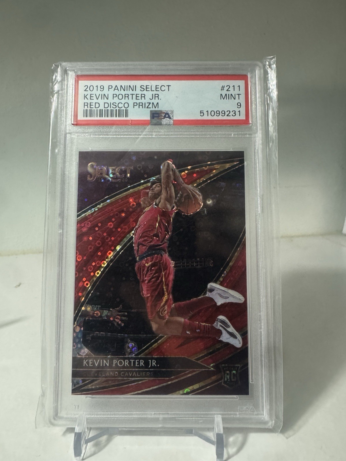 2019-20 Select Kevin Porter Jr. RC Disco Red Prizm Courtside #/49 PSA 9