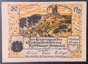 1921 GERMANY PAPER MONEY - 50 PFENNIG UNCIRCULATED BANKNOTE!