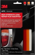 Auto Lens Repair Film 3.5 x 7.75 Inch Assorted Sheets Red Amber Clear Weather...
