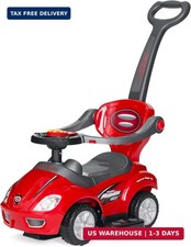 Best Choice Products Kids 3-in-1 Push and Pedal Car Toddler Ride On w/Handle, Ho