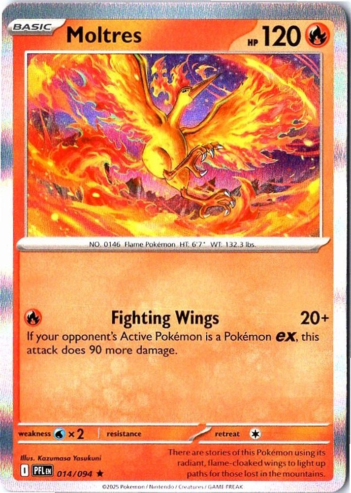 Moltres 014/094 Phantasmal Flames HolofoilNM