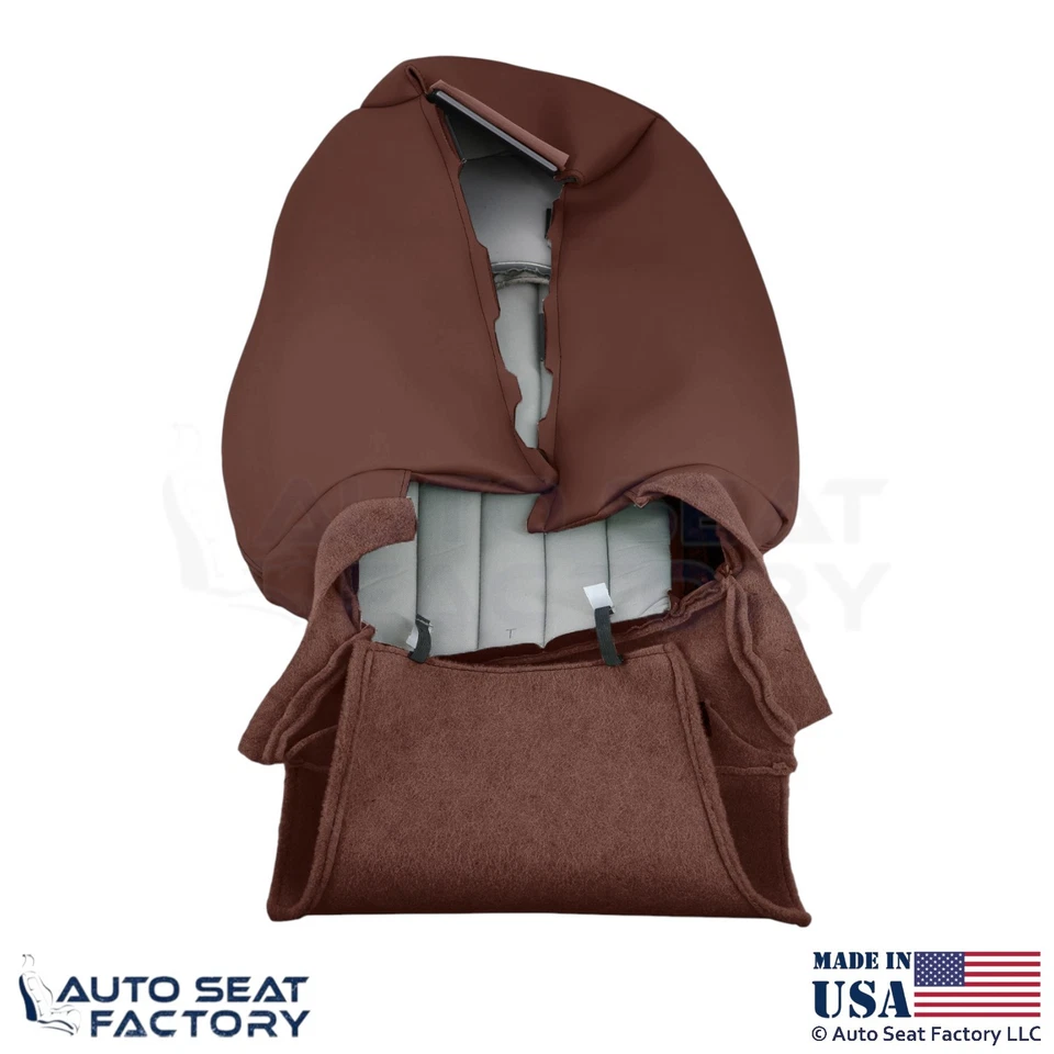 Cubiertas de asiento de pasajero delantero castaño cuero genuino para Infiniti EX35 2008-2012 Foto 3 de 4