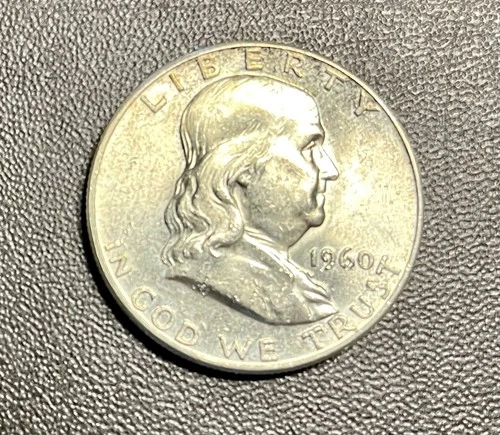 1960 Franklin Half Dollar AU 90% Silver