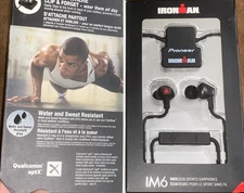 New Pioneer Ironman IM6 Wireless Bluetooth Sports Workout Music Earphones Sealed
