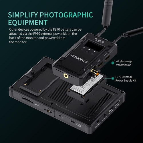 Monitor di Campo per Fotocamera 7 Pollici,1200Nit Evidenziazione Touch Screen DSLR Fotocamera Monito... - Foto 8 di 9
