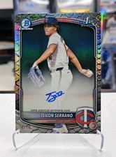 2025 Bowman Chrome 1st Teilon Serrano #/10 Reptilian Black Refractor Auto🔥