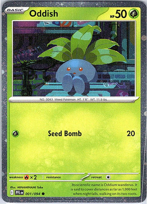 Oddish, Gloom, & Vileplume - COSMO HOLO SET - Phantasmal Flames 003/094 Pokémon 