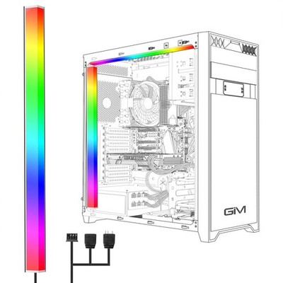 PC RGB LED Streifen 30cm magnetisch Gaming Gehäuse Beleuchtung Deko Aura dimmbar