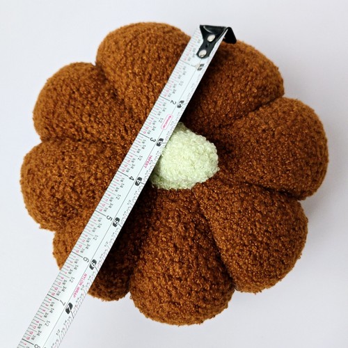 3er Set Kuscheliges Kürbis Kissen Plüsch Deko Form Elfenbein Orange & Braun Flauschig - Bild 9 von 9