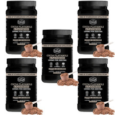 5 PACK Black Forest High Flavanol Cocoa Powder and Flavonoid Supplements 1200mg
