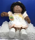 Rare Vintage Cabbage Patch Kid Girl African American Corn silk Hair Orig Clothes