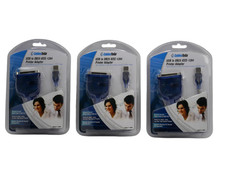 Lot Of 3 Cables 2 Go C2G 16899 USB 1284 to DB25 6Ft Parallel Printer Adapter