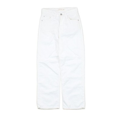 Levis Ribcage Jeans Damen W26 L27 weiß Straight Ankle Denim