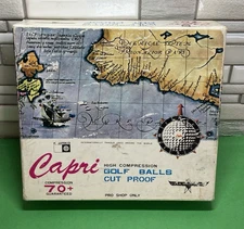 12 Capri Red/Green Double Dots by Kabriko Golf Balls Japan 1960's