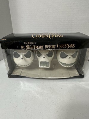 Nightmare Before Christmas Jack Skellington Hanging Heads Ornaments Set 3 NECA