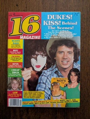 16 Magazine Dec 1980 KISS, DUKES, STYX, BAIO, Olivia Newton-John, Village People - Image 1 of 4