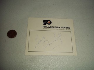 PHILADELPHIA FLYERS NHL HOCKEY AUTOGRAPH SIGNED CARD PAPER