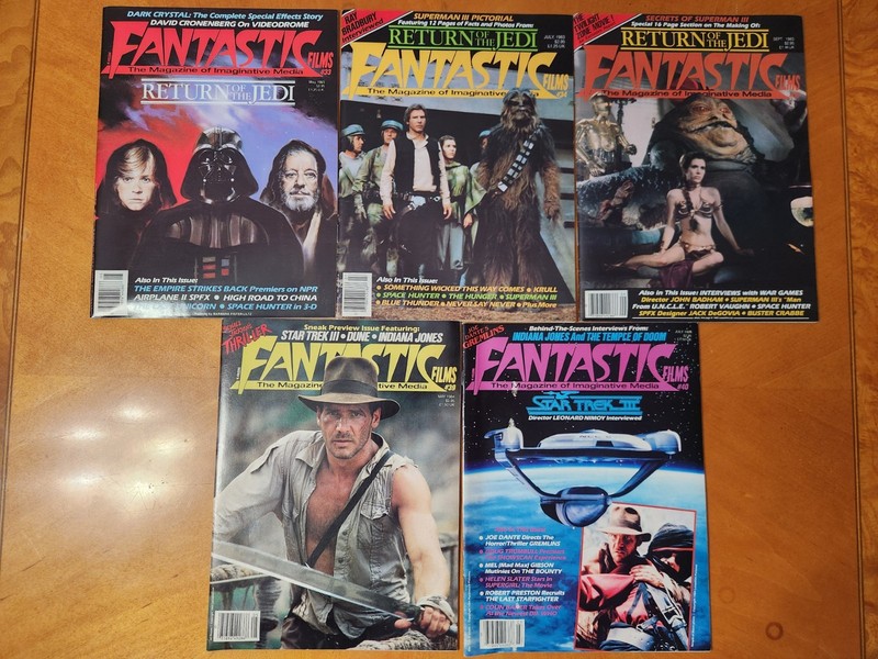 Fantastic Films Magazine #33, 34, 35, 39, 40 1983 Lot Of 5 Unread NM+ Vintage