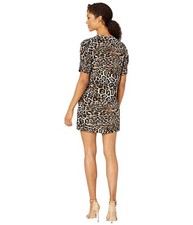 Karen Kane Leopard Print Shift Dress Leopard XS