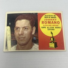 Topps 1960 Johnny Romano #323 All Star Rookie Baseball Trading Card. rookie card picture