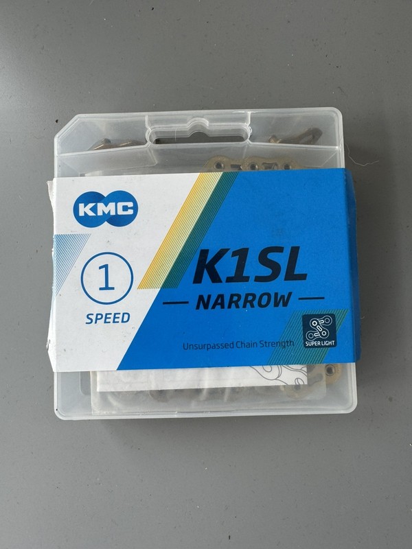 KMC K1-SL Narrow Chain Ti-Ni Gold SUPER LIGHT BMX Racing Chain 100 Links