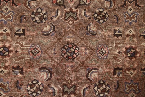 Geometrisch Braun Wolle Läufer Teppich 4x10 Handgeknüpft Vintage Traditionell Nomadenteppich - Bild 10 von 21