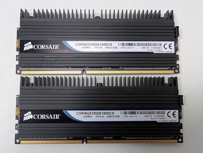 4GB (2x2GB) Gaming PC Ram DDR3 Corsair Dominator 1600 Mhz 9-9-9-24 1,5V