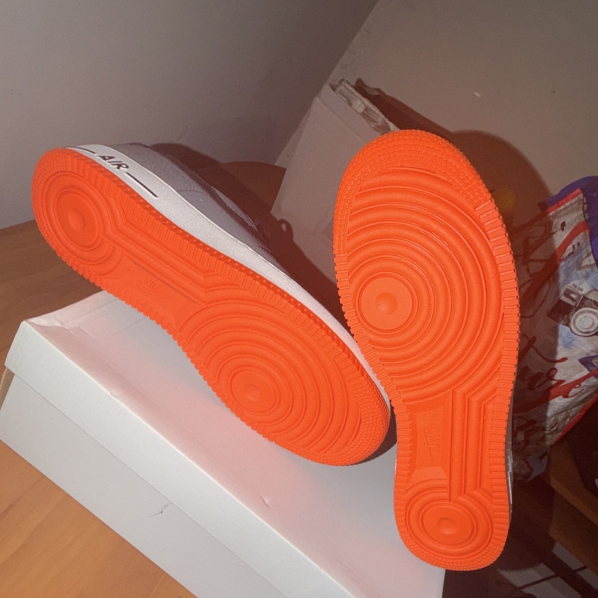 Nike Air Force 1 Low Safari Dark Grey Scandal Orange 488298-079 Men\'s Sneakers NWT Nike Air Force 1 Low Supreme  main image 3