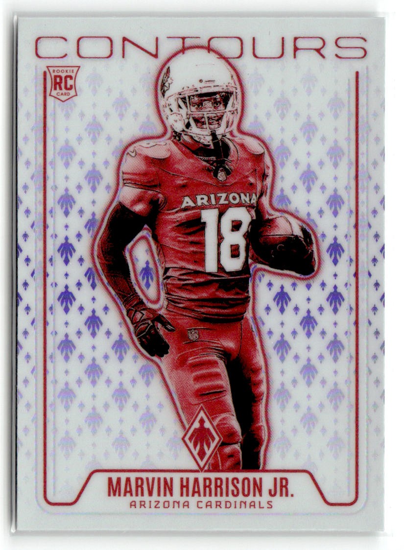 2024 Panini Phoenix #CON-MHJ Marvin Harrison Jr. Contours Purple