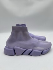 Women  s Balenciaga Speed 2.0 sock sneakers in lilac stretch-knit Size 9