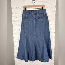Vintage Christopher  Banks Stretch Denim Skirt 8