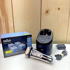 Braun Series S9 Electric Shaver Trimmer w/ Clean Station Charger  Refills AN